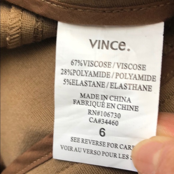 Vince tan camel colored stretchy skinny joggings 6 - Picture 7 of 8